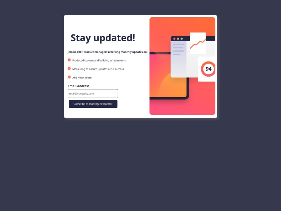 Frontend Mentor | Newsletter-sign-up-form-with-success-message using ...