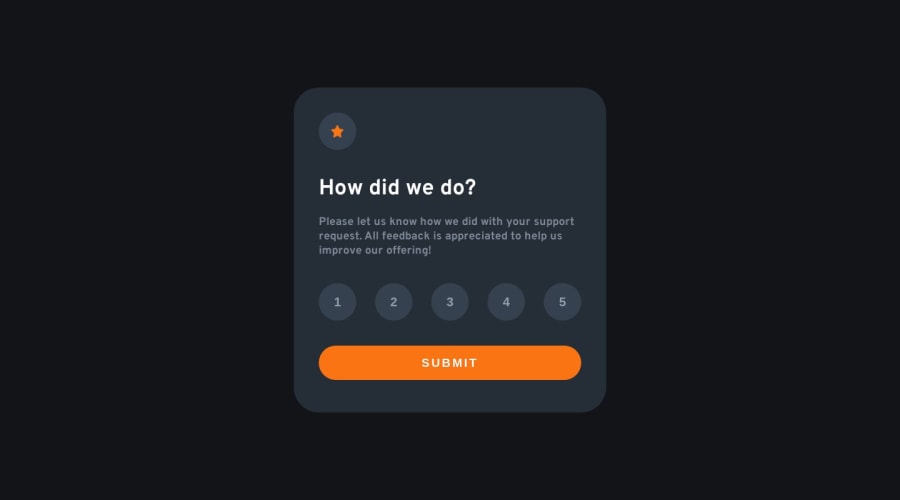 Frontend Mentor | Interactive rating component coding challenge solution