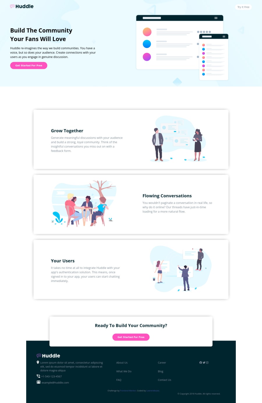 Frontend Mentor | Responsive Landing Page using HTML CSS and relative ...