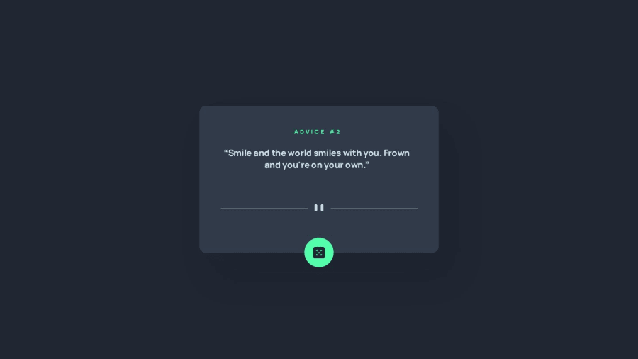Frontend Mentor Advice Generator App Using Html Css And Javascript Coding Challenge Solution 0075