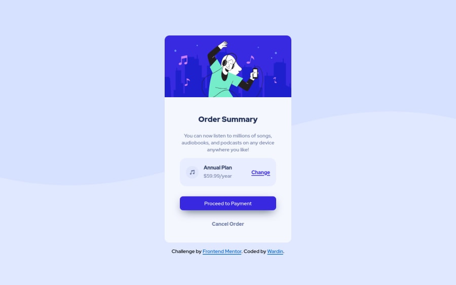 Frontend Mentor | Order summary component using Flexbox coding ...