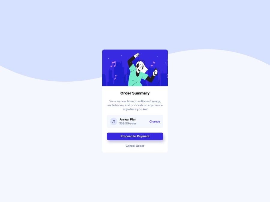Frontend Mentor | Order Summary Using Flexbox coding challenge solution