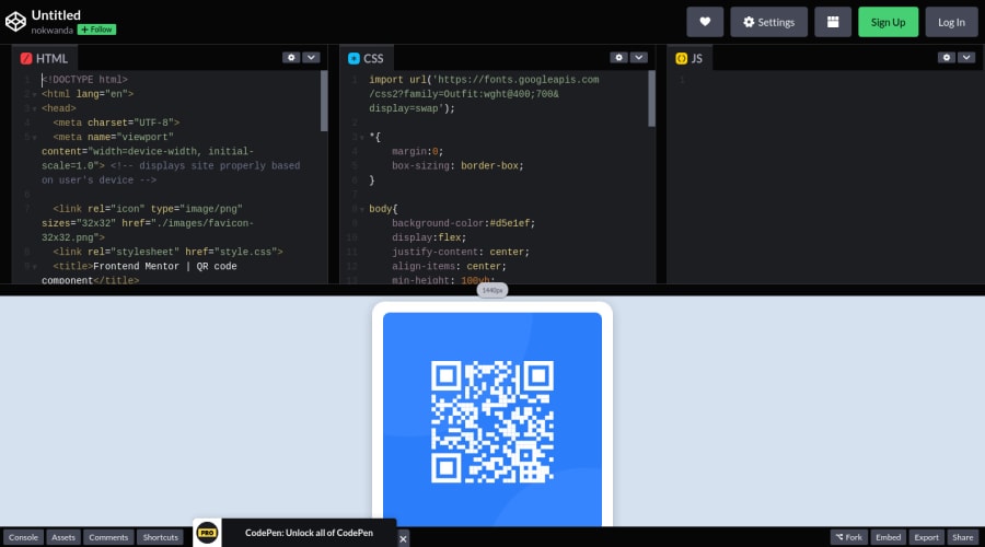 Frontend Mentor | QR code using html and css coding challenge solution