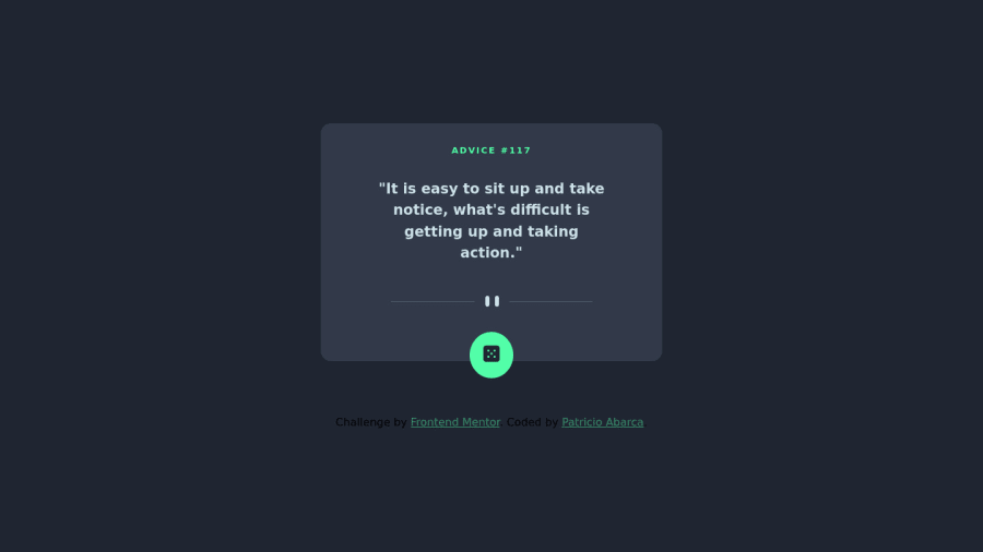 Frontend Mentor Advice Generator Solution Coding Challenge Solution 9314