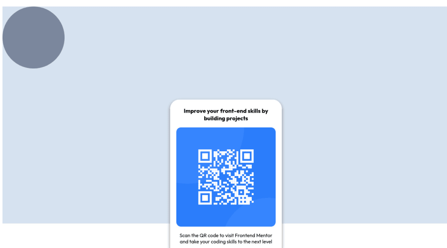 Frontend Mentor QRcode component solution using HTML, CSS keyframes and animations. coding