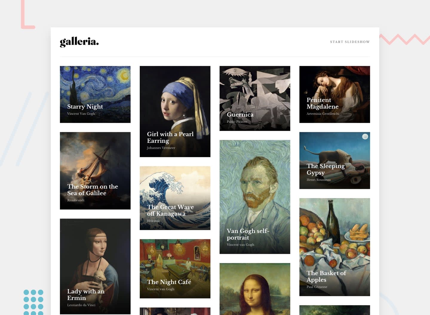 Galleria slideshow site