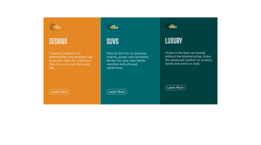 frontend mentor 3columncardpreview with html and css