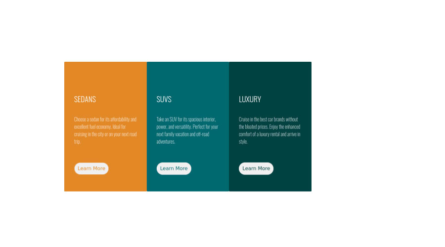 frontend mentor 3 column preview card with css flexbox
