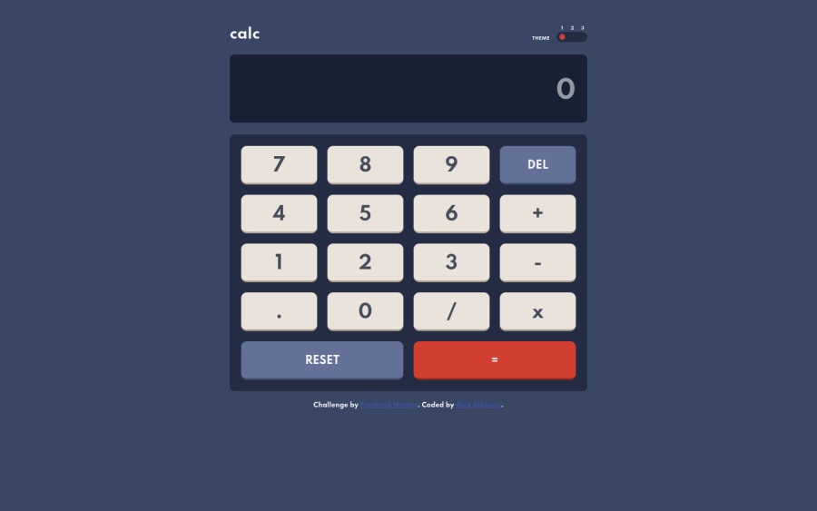 Frontend Mentor | Calculator app with HTML, CSS, and JS (+bonus save ...