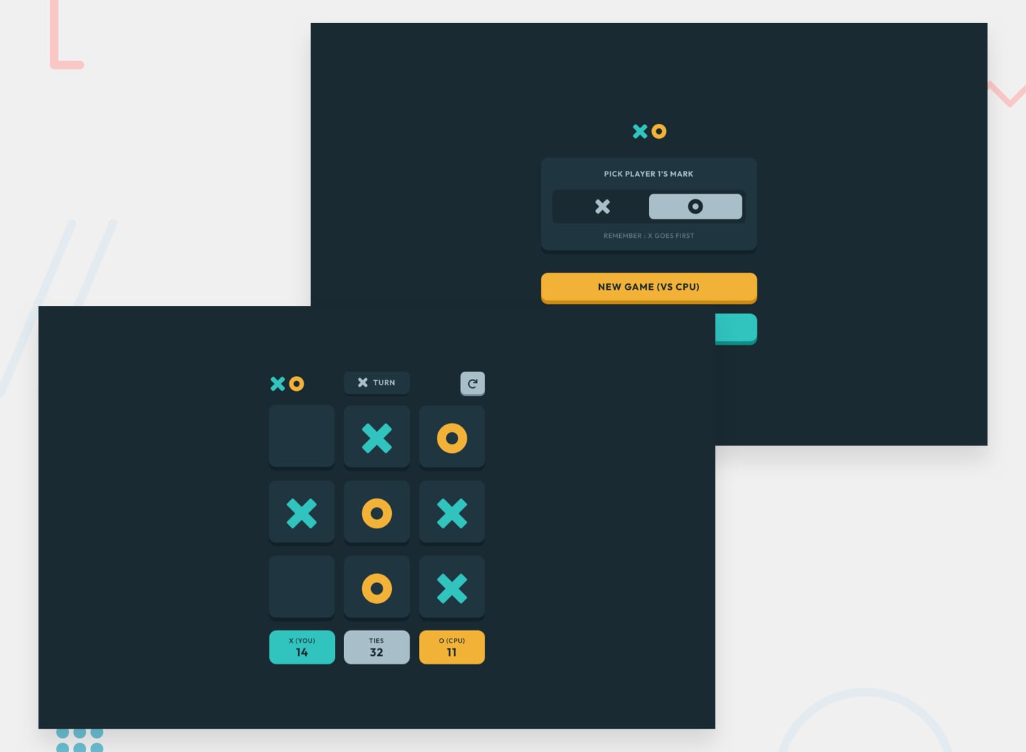 Tic Tac Toe Game using HTML CSS & JavaScript