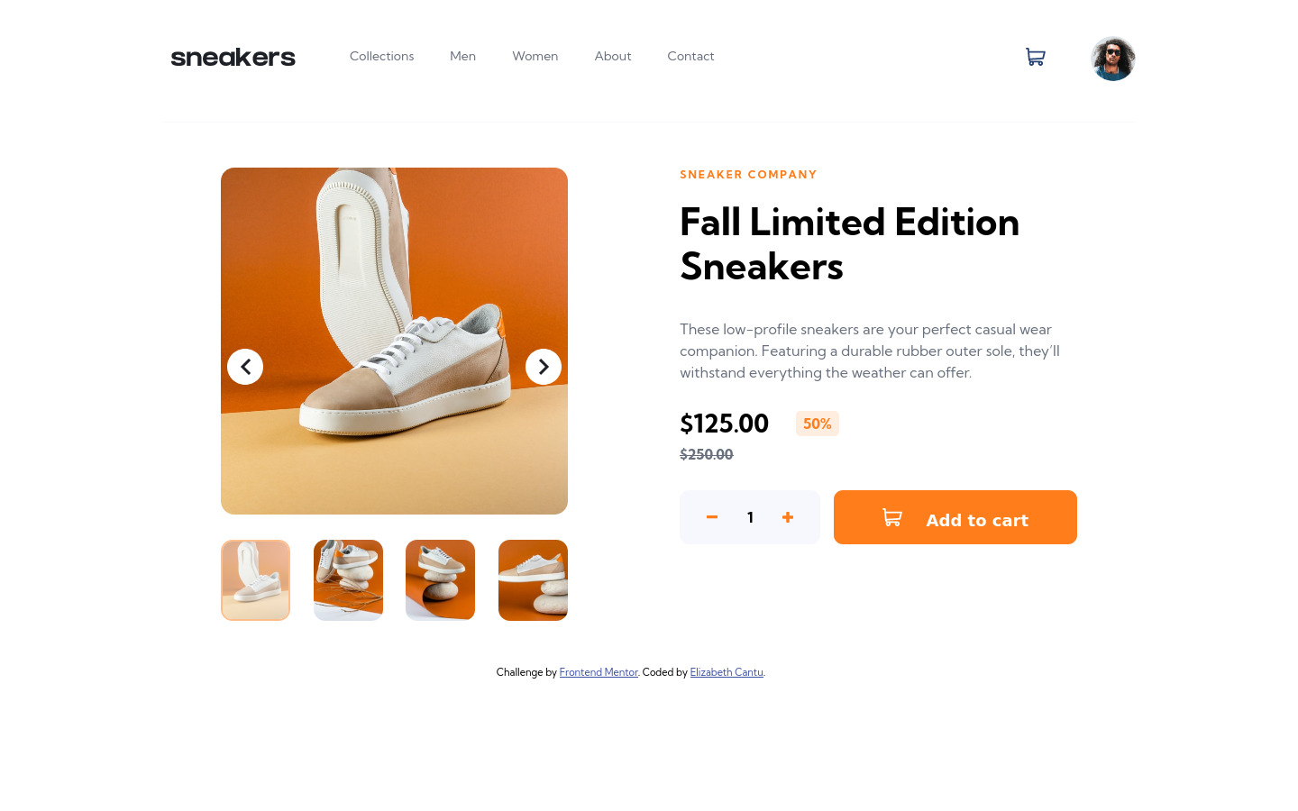 Frontend Mentor | E-Commerce Site using HTML, CSS Frontend Mentor | E-Commerce Site using HTML, CSS