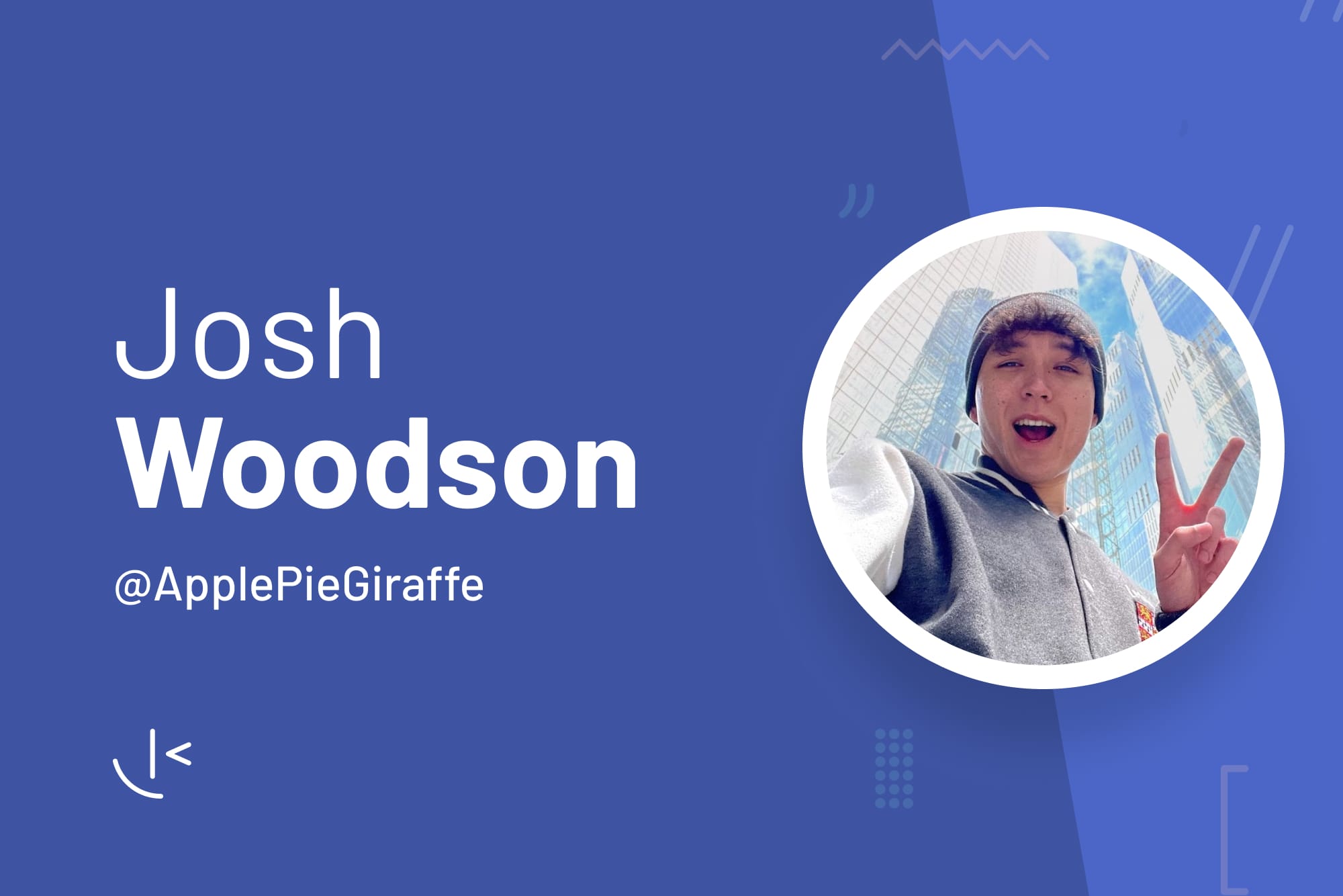 Cover image of Josh Woodson. Username ApplePieGiraffe on Frontend Mentor.