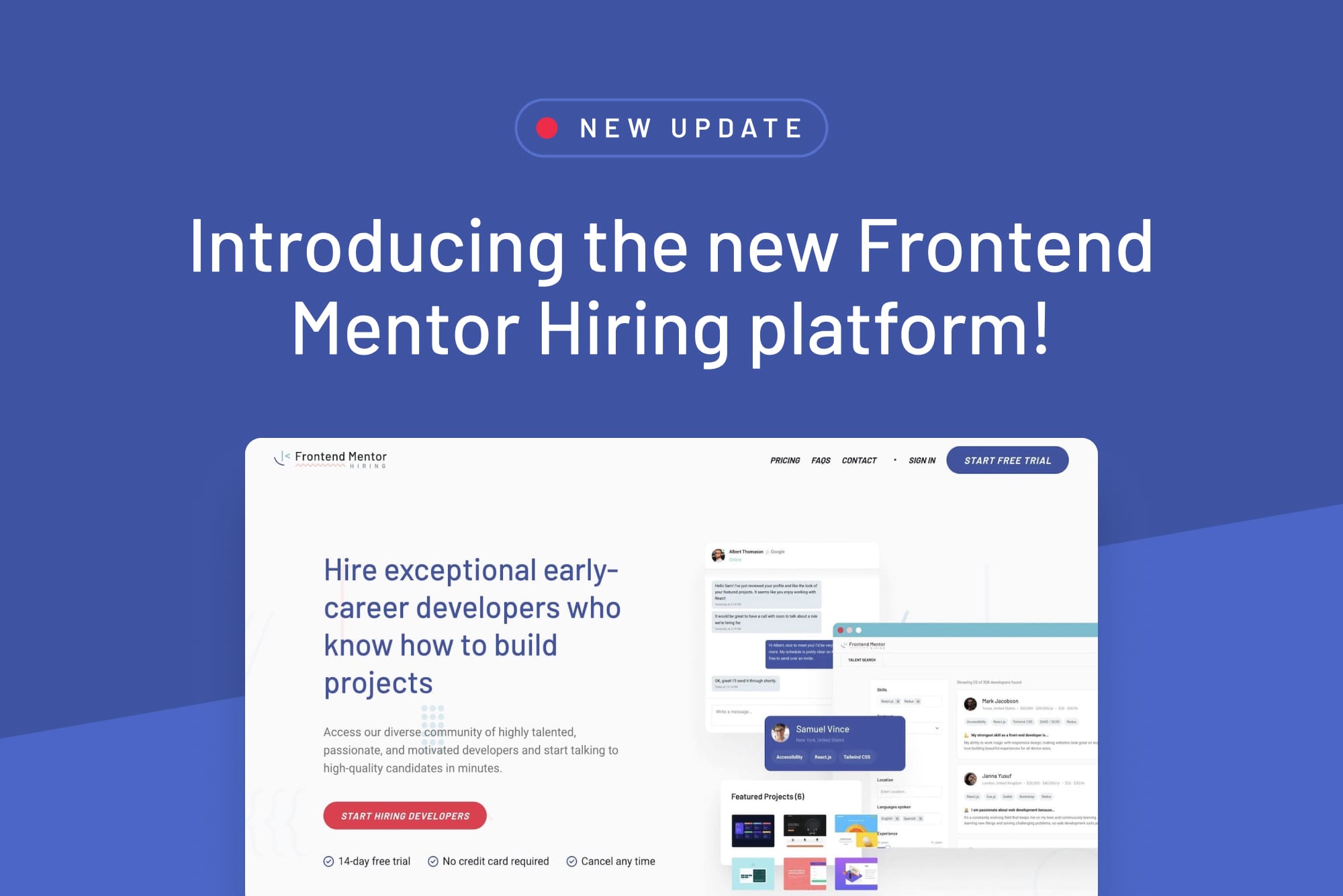 Frontend Mentor | Introducing the new Frontend Mentor Hiring platform!