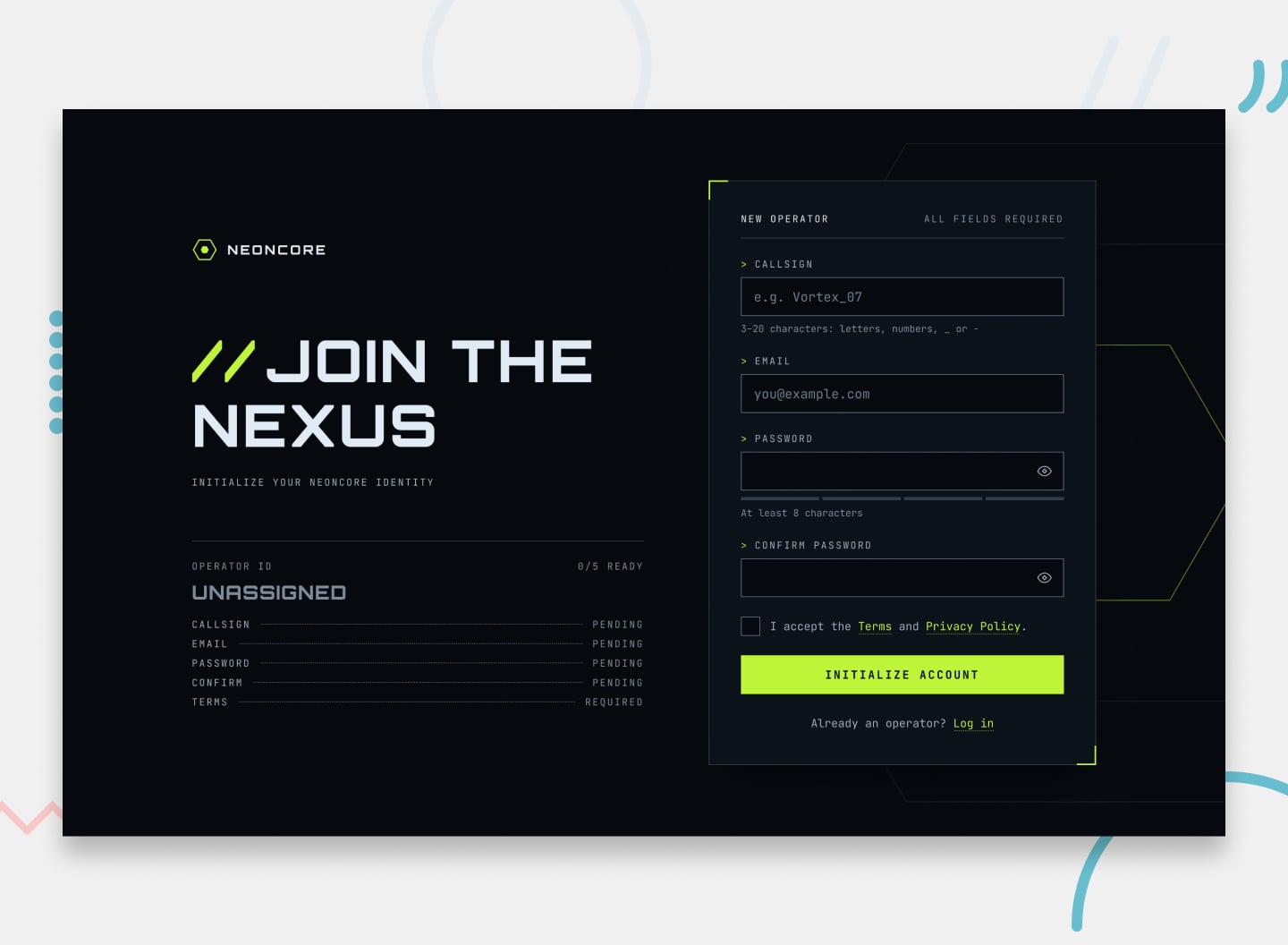 Desktop design preview of the gamer sign-up form challenge