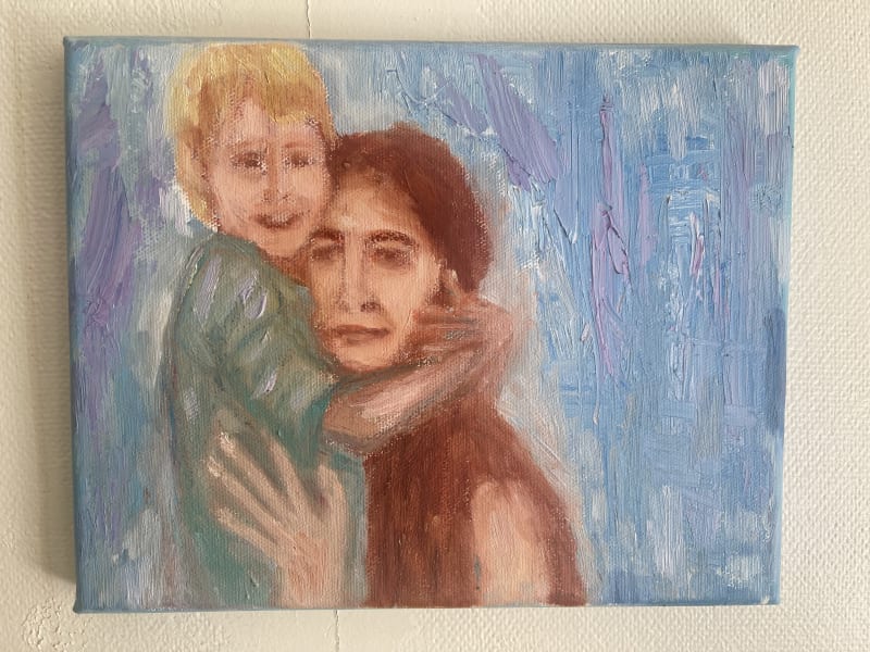 Mother & Son — Oil on Canvas, 8