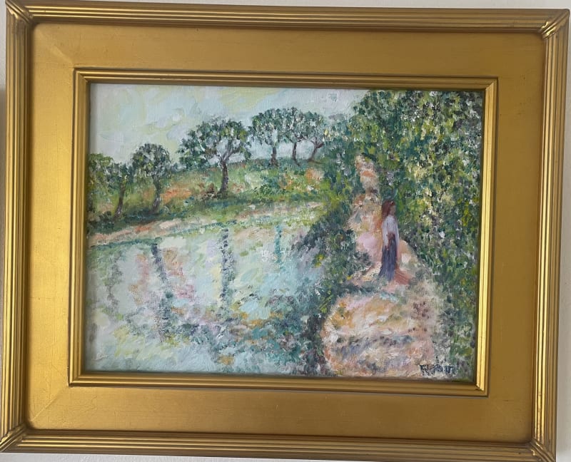 On a Path — Oil on Canvas, Unframed 12”x16”, Framed 17”x21”