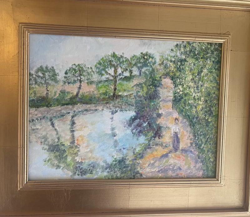 On a Path — Oil on Canvas, Unframed 12”x16”, Framed 17”x22”