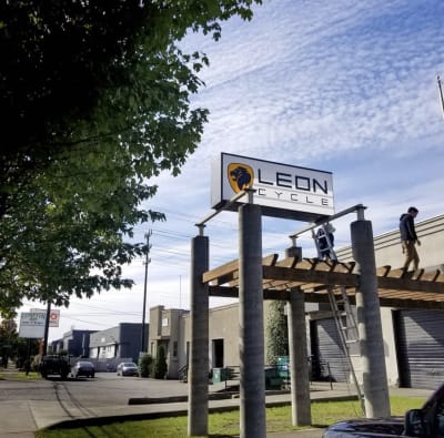 An image showing one picture from a gallery of work, for Leon Cycle, provided by Hovercraft Media