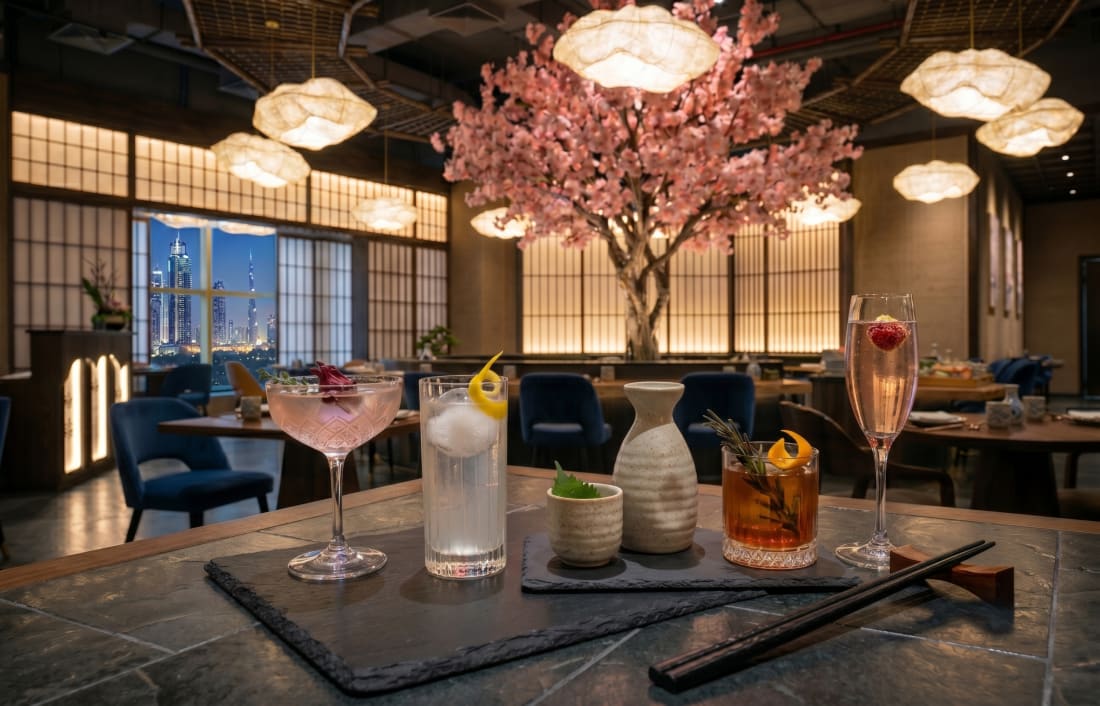 The bar, after dark