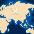 Carte stylisée du trajet en avion entre la France et la Thaïlande