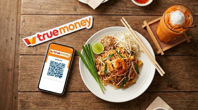 Paiement QR code TrueMoney en Thaïlande