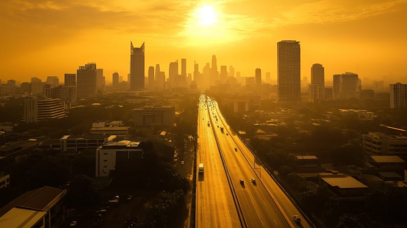 Saison chaude Thaïlande — mars à mai, chaleur intense Bangkok
