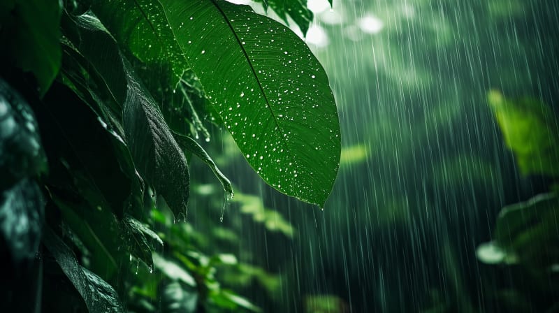 Saison des pluies Koh Samui — jungle tropicale sous la mousson