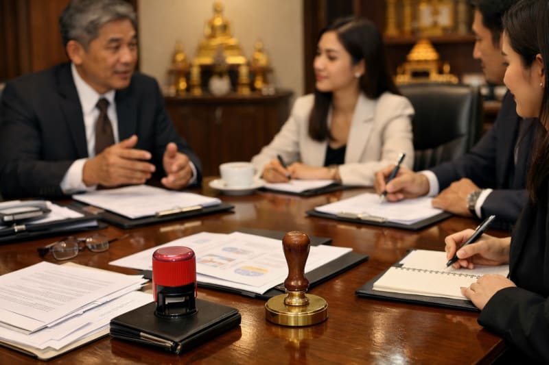 Réunion cabinet avocat Thaïlande