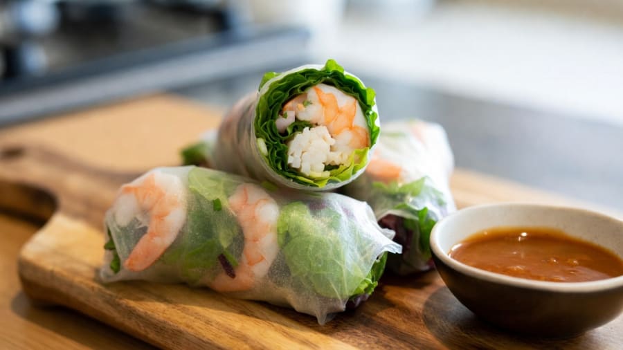 Rouleaux de printemps frais Thaïlande