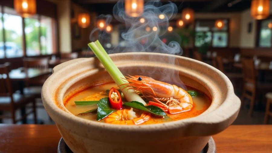 Tom Yum soupe crevettes Thaïlande