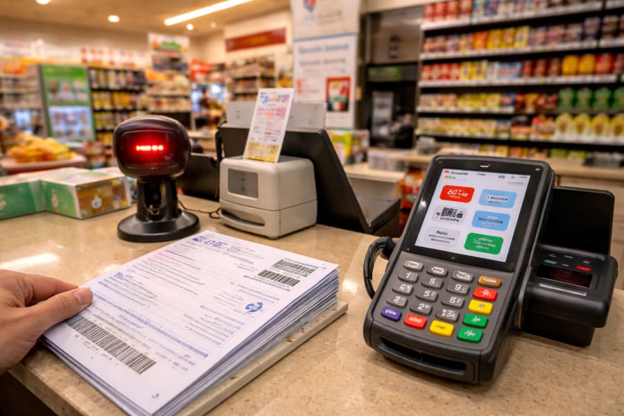 Comptoir de services 7-Eleven en Thailande