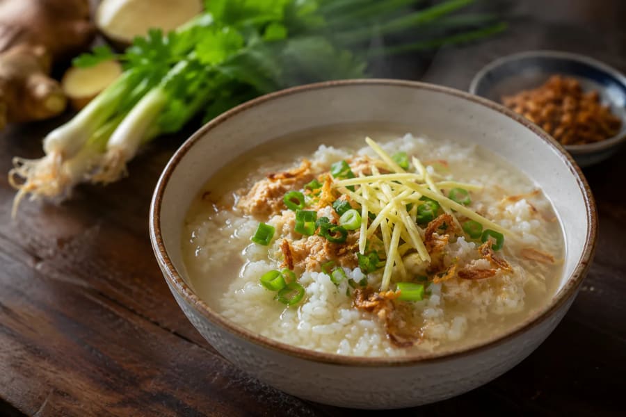 Khao Tom soupe de riz Thaïlande