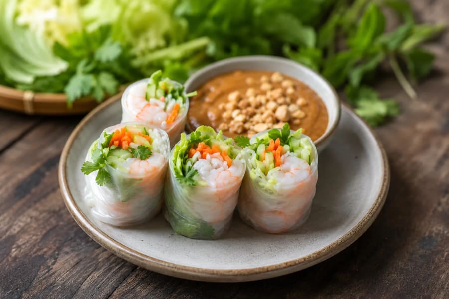 Rouleaux de printemps frais Thaïlande