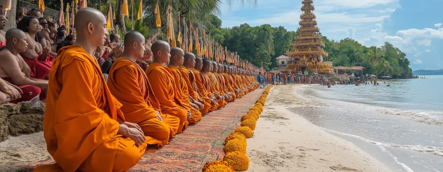 Naklua Songkran cérémonie traditionnelle Pattaya
