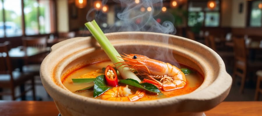 Tom Yum soupe crevettes Thaïlande