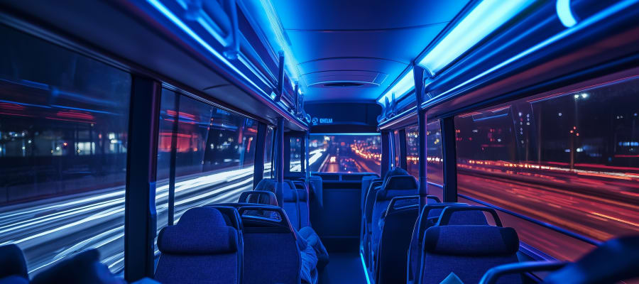 Intérieur bus confortable 12Go Asia Thaïlande