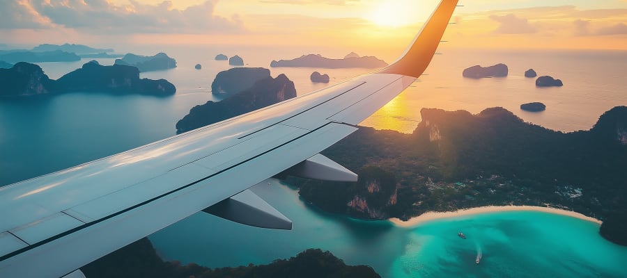 Vols intérieurs Thaïlande vue aérienne