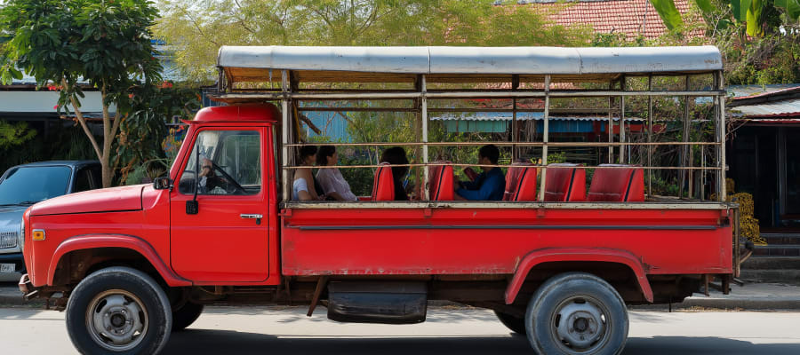 Songthaew baht bus Pattaya Thaïlande