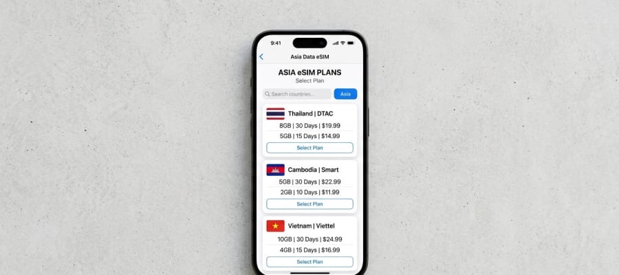eSIM Saily application mobile Thaïlande