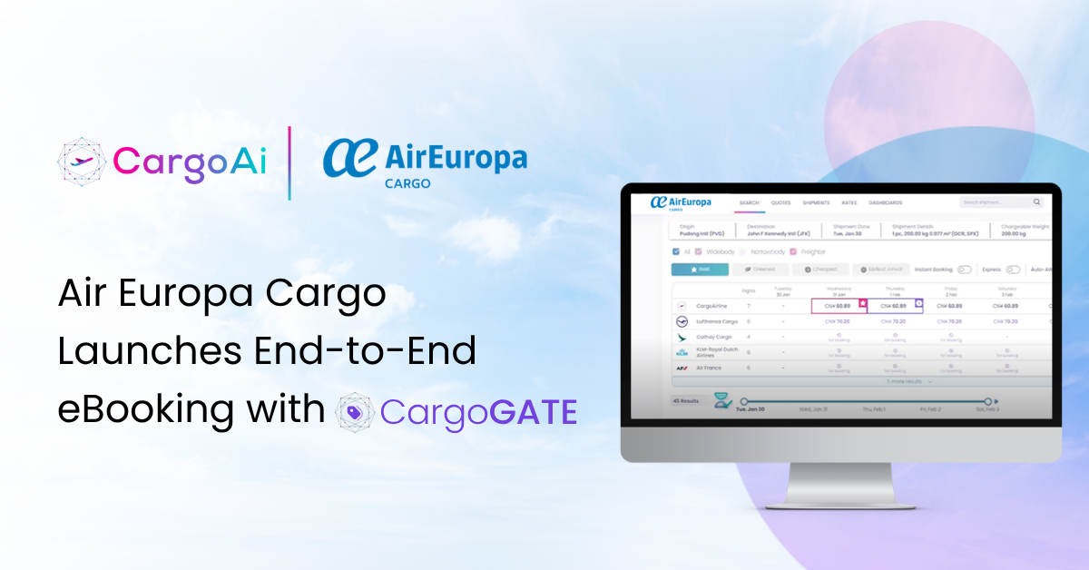 Air Europa Cargo to launch its own eBooking platform with CO2 reduction and CargoWALLET payment features