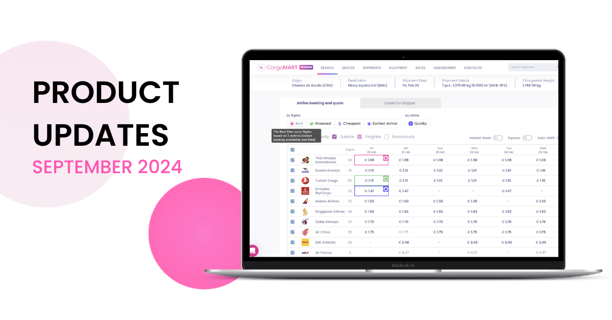 CargoMART Product Release Notes – September 2024