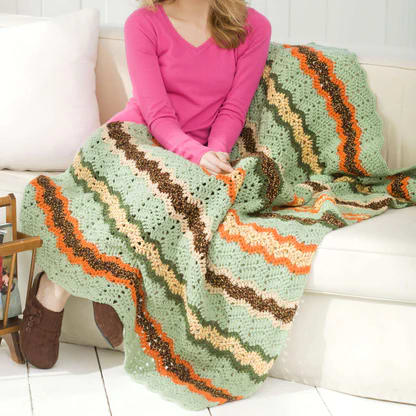 Modèle gratuit de plaid à motifs vagues pour un confort douillet