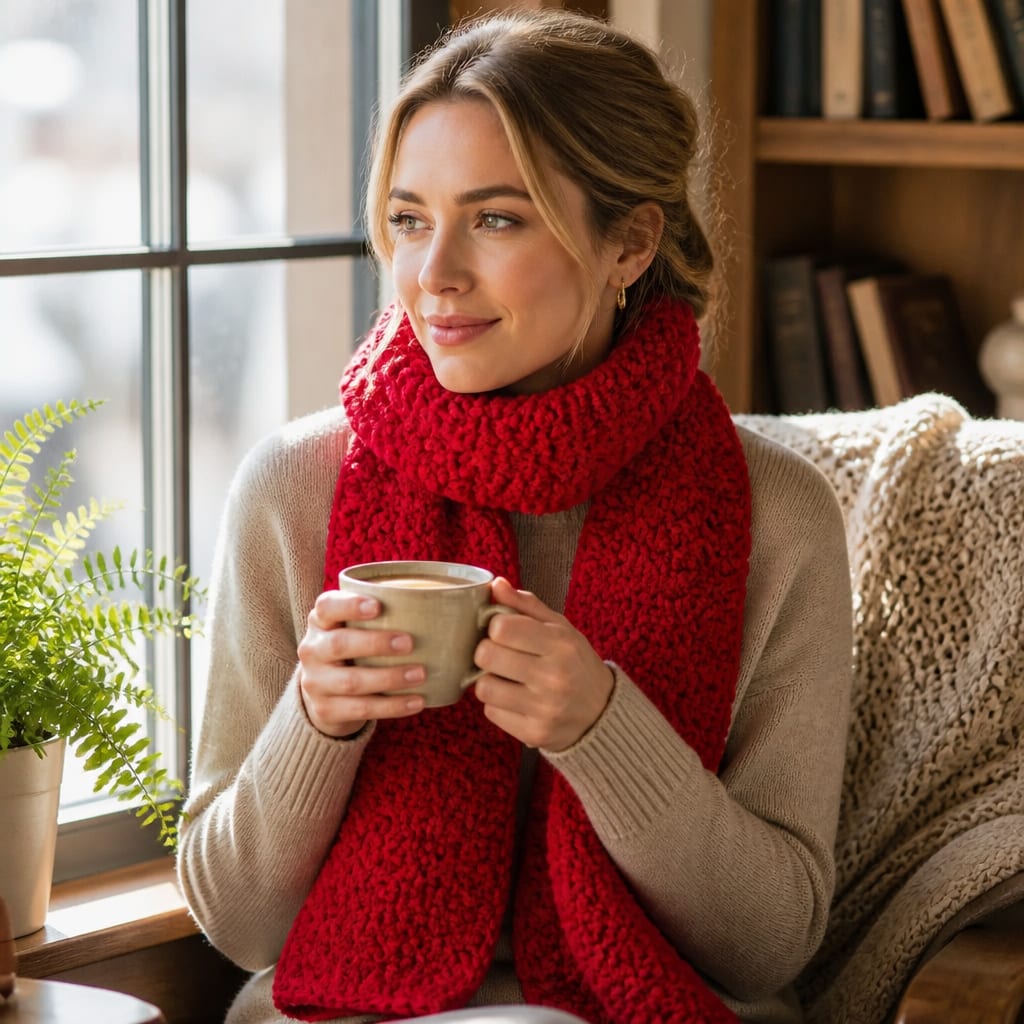 Modèle gratuit d'écharpe au point mûre au crochet