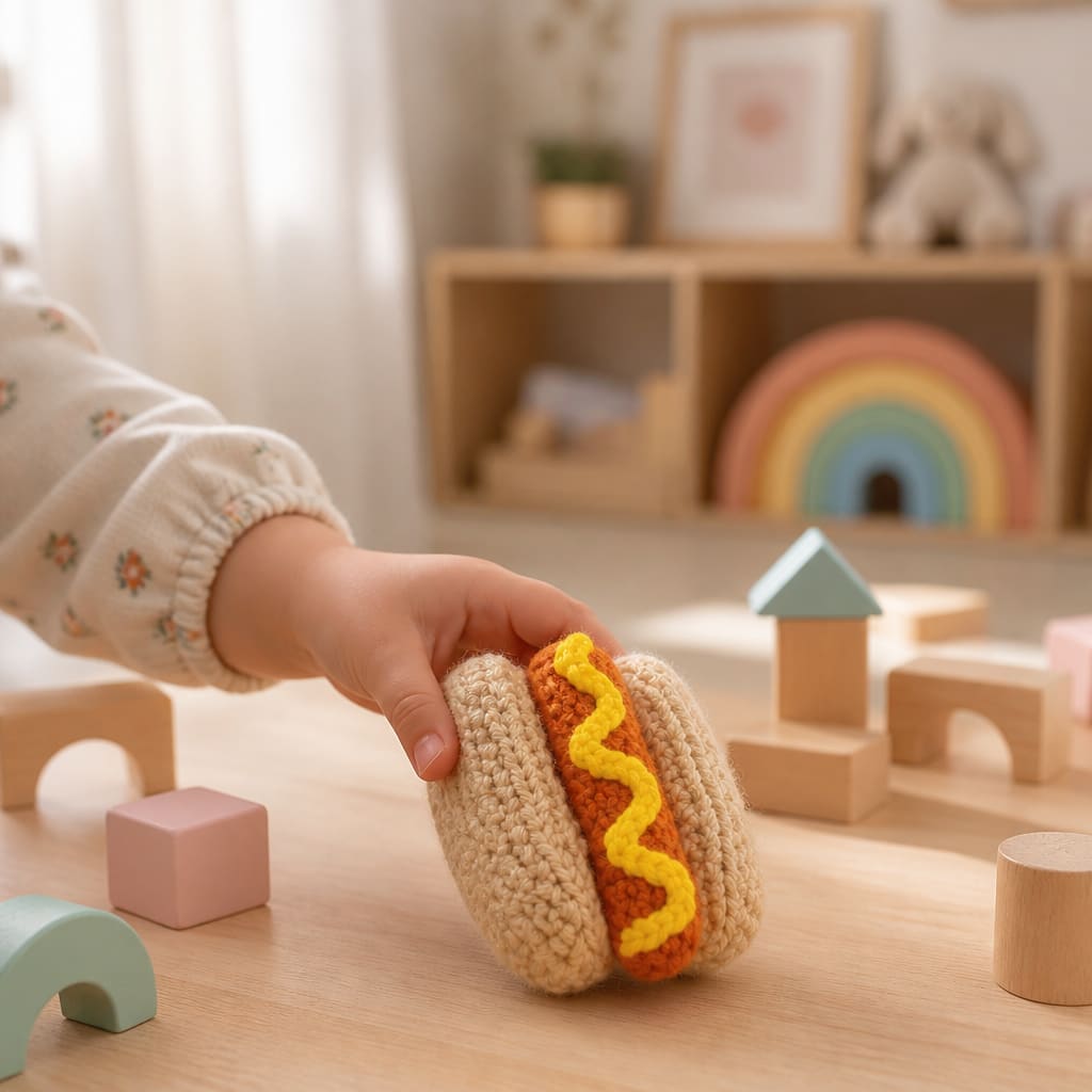 Modèle gratuit d'ornement hot-dog au crochet