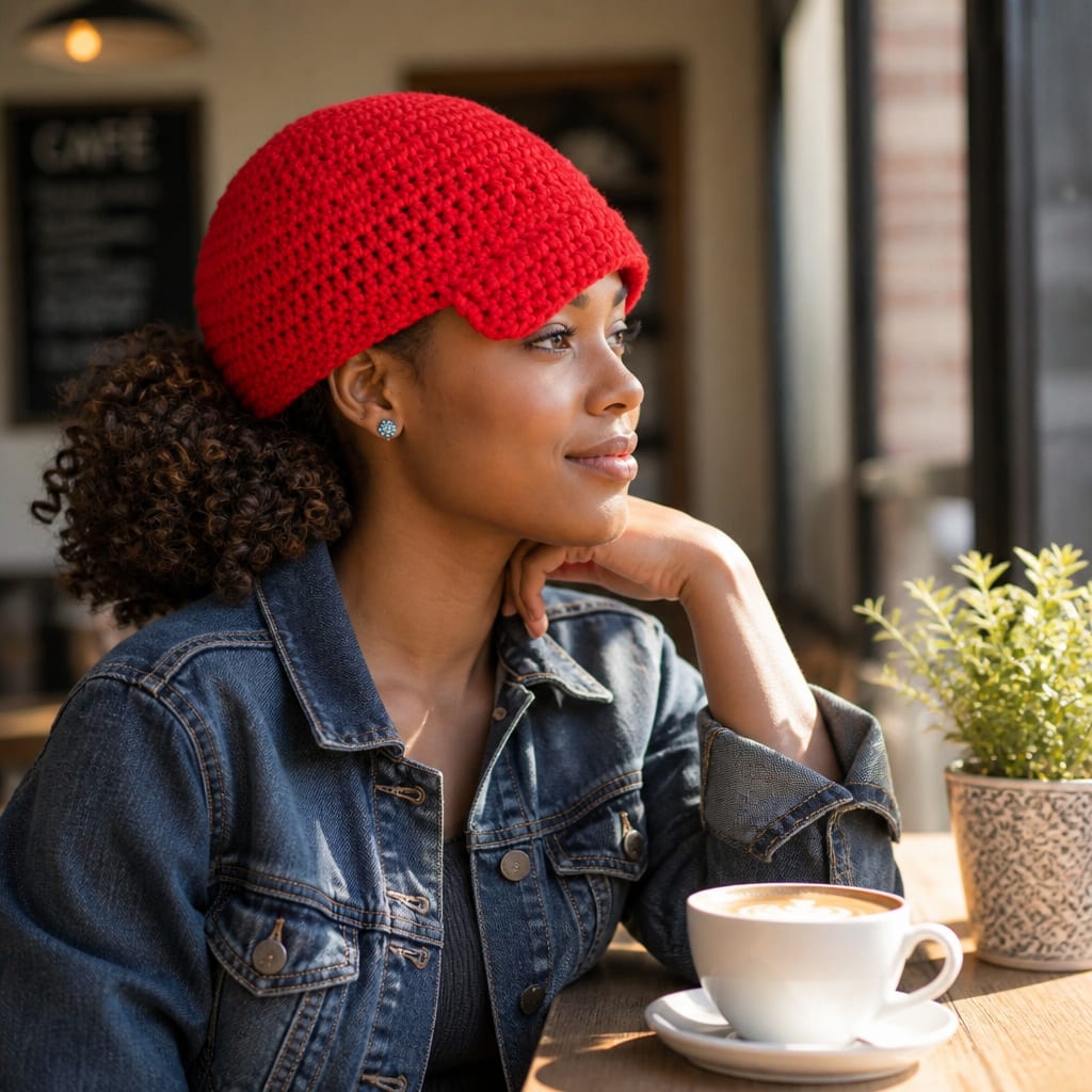 Modèle gratuit de bonnet queue de cheval au crochet pour un style tendance