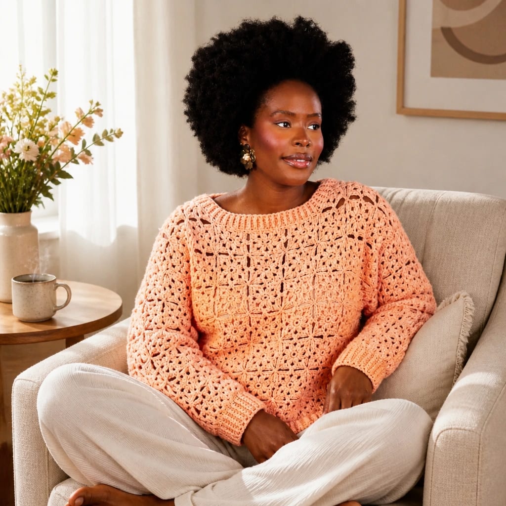 Modèle gratuit de pull à motifs au crochet pour un style élégant