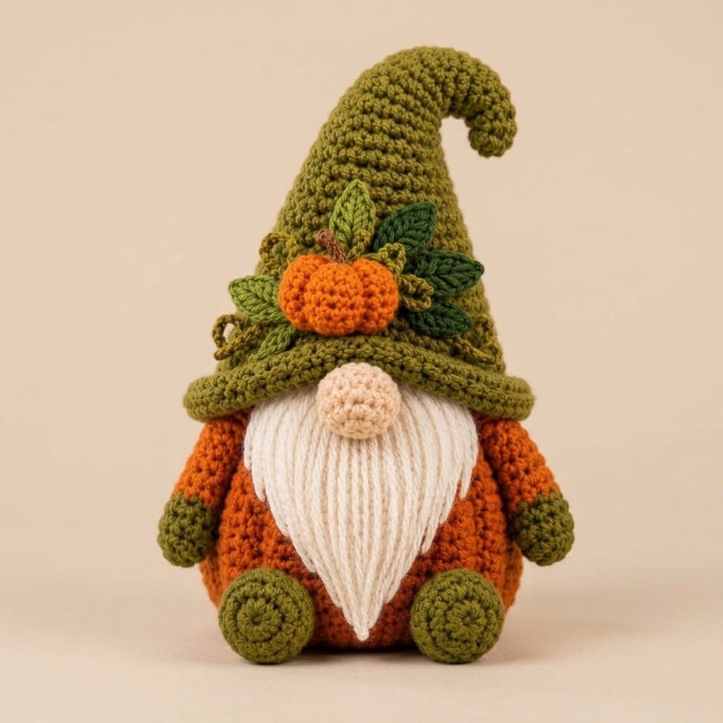 Free Fall Pumpkin Crochet Gnome Pattern