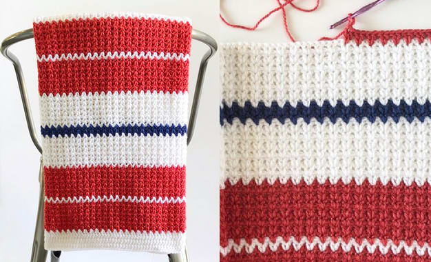 Free Modern Americana V-Stitch Blanket Pattern