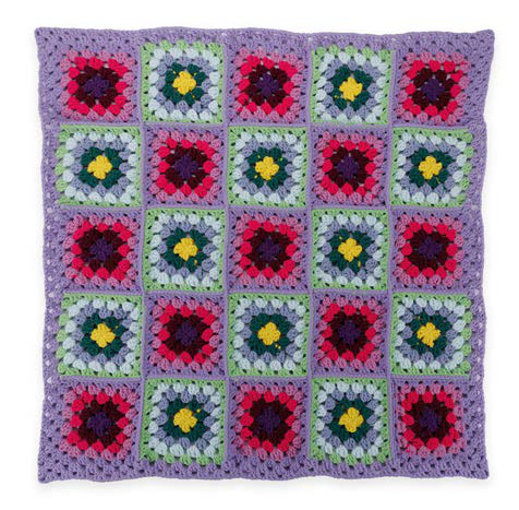 Completed crochet blanket border