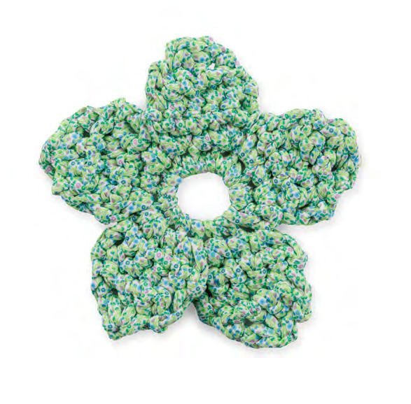 Fabulous Flower Crochet Hair Scrunchie